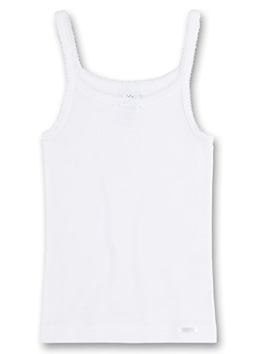 Sanetta - Camiseta Interior para niña, Talla 12 años (152 cm), Color Blanco 010