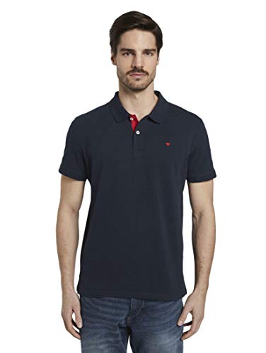 Tom Tailor Basic Camisa de polo , Azul ( 10668/Sky Captain Blue ) ,  XXXL para Hombre