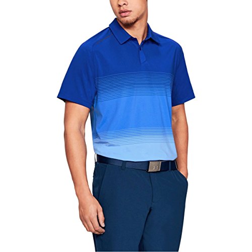 Under Armour Gradiente De Threadborne Polo Camisa Golf, Hombre, Royal/Carolina Blue/Rhino Gray 400, 3XL