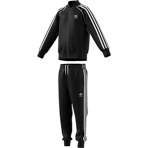 adidas Superstar Suit Chándal, Unisex niños, Top:Black/White Bottom:Black/White, 3-4Y