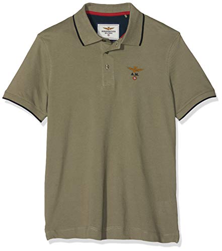 Aeronautica Militare M.C. Camisa de Polo, Verde (Salvia 07213), X-Large para Hombre