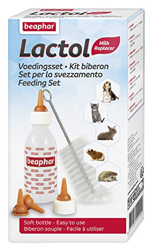 Beaphar Kit Biberón con Tetinas y Cepillo Limpiador