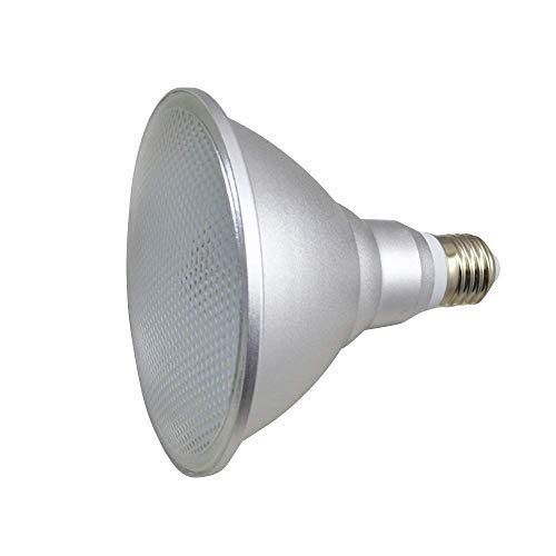 Bombilla LED E27 Base PAR38 15W, IP65 a prueba de agua, 150W equivalente a halógeno, 85-265V, Proyector de ángulo de haz de 120 °, Caja de aluminio, Reflector CRI> 90, Paquete 1 (Blanco)