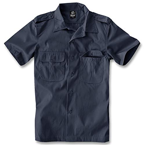 Brandit US Hemd Kurzarm Camisa, Navy, XL para Hombre