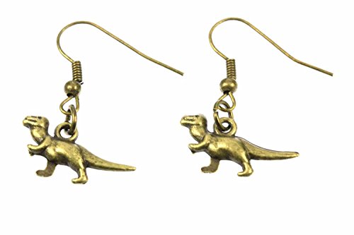 bronce Tyrannosaurus Rex dinosaurio pendientes pendientes Miniblings T-Rex Dino 2cm