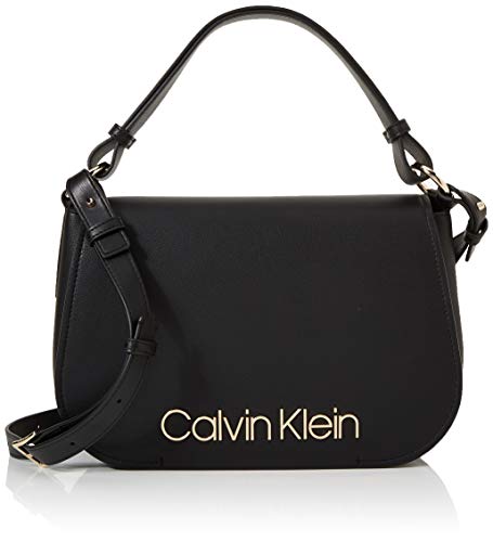 Calvin Klein - Dressed Up Satchel, Bolsos maletín Mujer, Negro (Black), 1x1x1 cm (W x H L)