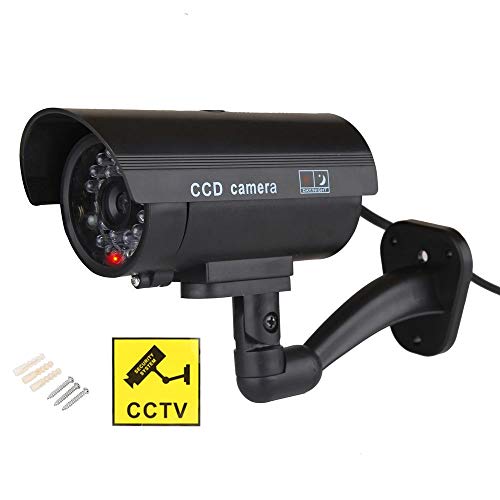 Cámara Virtual Falsa Bala Impermeable cámaras de vigilancia CCTV de Seguridad Interior y Exterior y LED Rojo Intermitente 1 GE