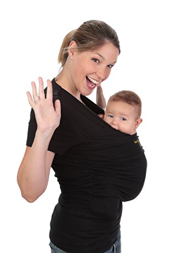 Camiseta de porteo, camiseta portabebés. Anticólicos bebé Amarsupiel Mujer talla M(40-42) color negro