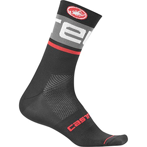 CASTELLI Free Kit 13, calcetines unisex – Adulto, negro/gris oscuro, L/L/XL