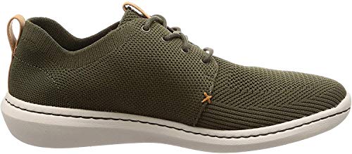 Clarks Step Urban Mix, Zapatillas para Hombre, Verde Khaki, 42 EU