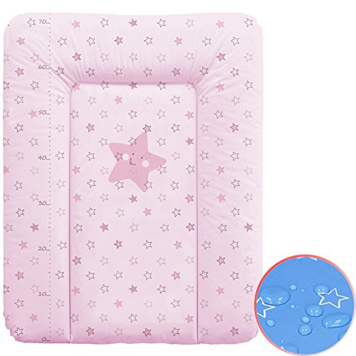 Colchón Cambiador Bebe Impermeable para Niños y Niñas - Rosa 70x50 cm