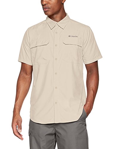 Columbia Silver Ridge II Camisa de Senderismo Manga Corta, Hombre, Beige (Fossil), XXL