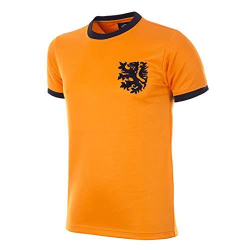 copa Holland World Cup 1978 Retro Football Shirt Camiseta de Cuello Redondo fútbol, Hombre, Naranja, Small