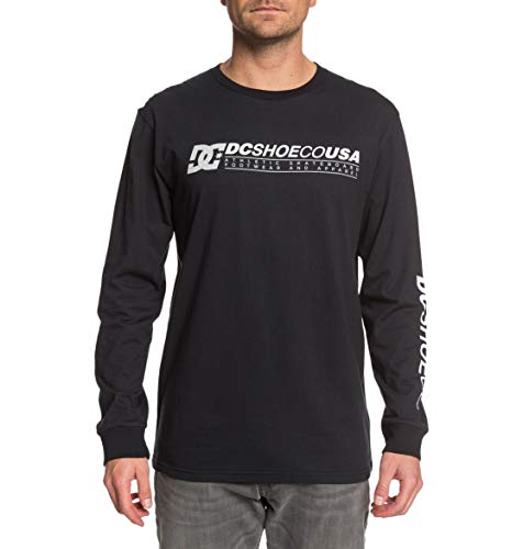 DC Shoes Longer-Camiseta De Manga Larga para Hombre, Black, S