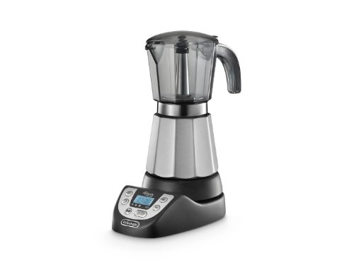 DeLonghi Alicia Plus EMKP 63.B Cafetera moka eléctrica, Independiente, 450 W, Negro, Plata