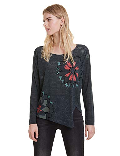 Desigual T-Shirt Alanis Camiseta, Verde (Cactus 4029), M para Mujer