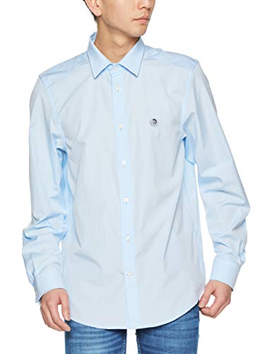 Diesel S-Bill Shirt Camisa Slim Fit, Azul (BLU 85w), Medium para Hombre