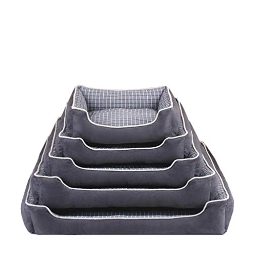 DOGKLDSF Camas 1pcs cálido cojín de Cama para Perro Mascota para Perros pequeños Cama sofá Perrera hogar Labrador Husky Satsuma Bulldog francés Mascota Gato Cachorro casa, Negro, m