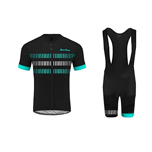 Future Sports Uglyfrog Designs Bike Wear Conjunto de Jersey de Ciclismo para Hombres (Camiseta de Ciclismo Manga Corta + Shorts de Ciclismo con Tiras)