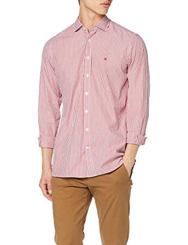 Hackett Bengal Str KS Camisa, (Red 255), Small para Hombre