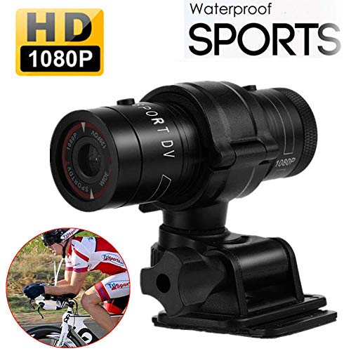 Hangang Mini Deportes cámara 1080p Full HD acción impermeable Deporte casco Moto Casco cámara de vídeo DVR AVI Video Camcorder ayuda 32 GB TF tarjeta ideal para Escalada Esquí Equitación etc