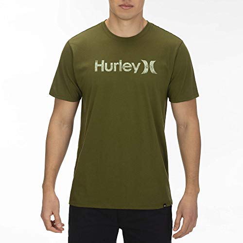 Hurley M One&Only Push-Through S/S tee Camisetas, Hombre, Legion Green, XL