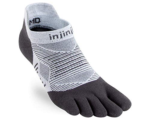 Injinji Run Lightweight No Show Toe Socks Gray Size : 40-44