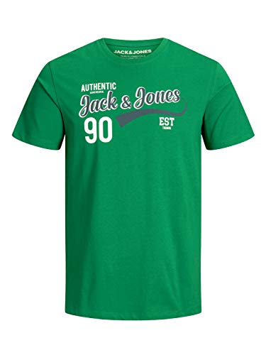 Jack & Jones JJELOGO tee SS O-Neck 2 Col SS20 Noos Camiseta, Verde, XL para Hombre