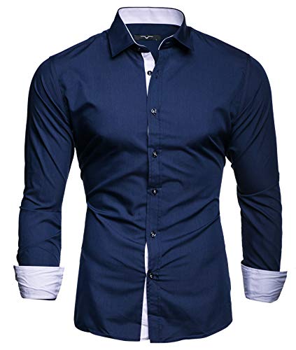 Kayhan Hombre Camisa, TwoFace Navyblue XXL