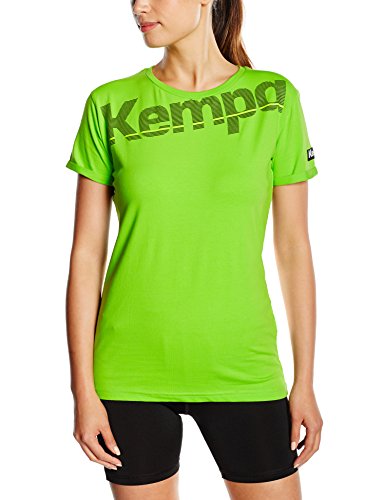 Kempa Core Camiseta Algonera Logo De Mujer Casual De Algodón, Verde Esperanza, L