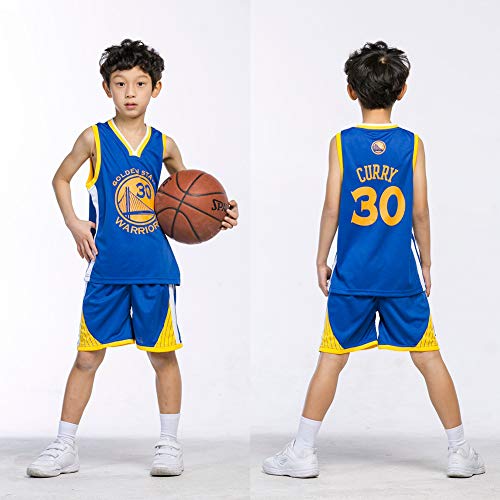 Maillots de Baloncesto para Niños - Conjunto NBA Bulls Jordan#23 / Lakers James#23 / Warriors Curry#30 Camiseta de Baloncesto Chaleco & Pantalones Cortos de Verano para Chicos y Chicas
