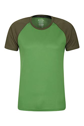 Mountain Warehouse Camiseta para Hombres Endurance - Transpirable, de protección Solar UPF30, Camiseta Ligera y cómoda, Cuidado fácil Verde XL