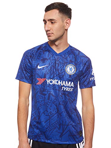 NIKE CFC M Nk BRT Stad JSY SS Hm Camiseta Fútbol, Hombre, Rush Blue/(White) (Full Sponsor), S