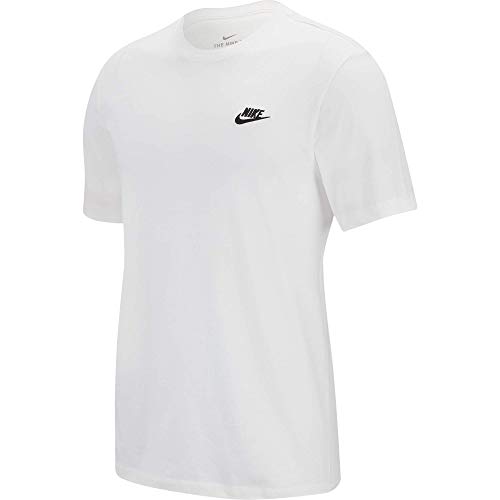 NIKE M NSW Club tee Camiseta de Manga Corta, Hombre, White/(Black), XL