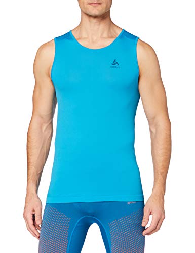 Odlo Camiseta Interior de Deporte Hombre, Hombre, Singlet Crew Neck Evolution X-Light, Blue Jewel, XX-Large