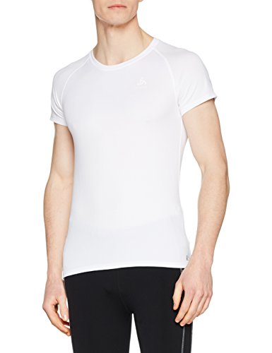 Odlo Suw Top Crew Neck S/S Active F-Dry Light Camiseta Interior, Hombre, Blanco, L