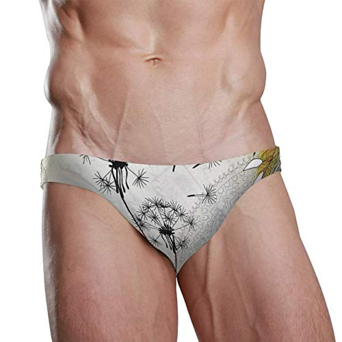 OIVLA Mens Swim Briefs Trunk Cheeseburger 3D Bañadores de natación para Hombre Slip Surf Calzoncillos Cortos Trajes de Baño Cortos