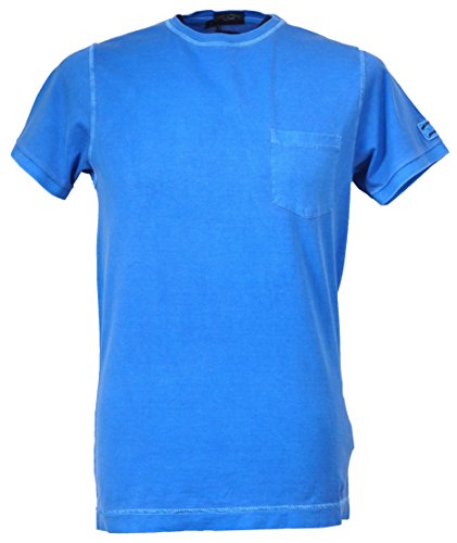 Paul y balón de para Hombre de tiburón T-Camiseta de Manga Corta E15P0182SF Azul