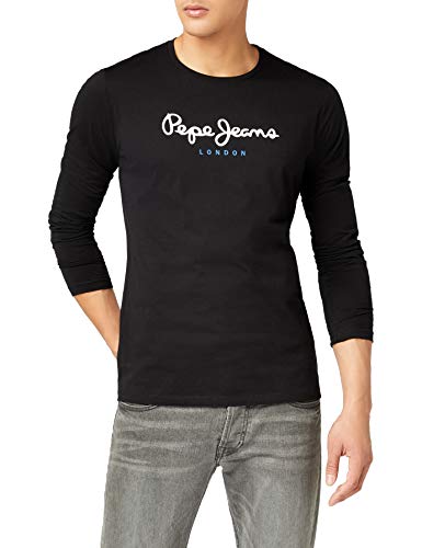 Pepe Jeans Eggo Long, Top de Manga Larga Para Hombre, Negro (Black 999), X-Small