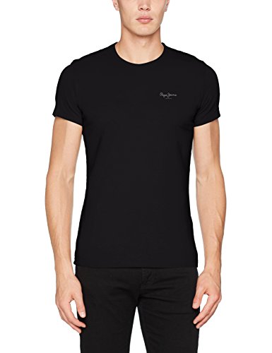 Pepe Jeans Original Basic S/S PM503835 Camiseta, Negro (Black 999), X-Small para Hombre