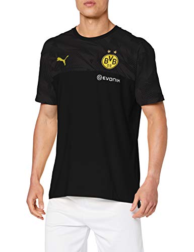 PUMA BVB Casuals tee with Evonik Logo Camiseta, Hombre, Black-Phantom Black, M