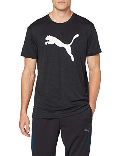 PUMA Cat tee Camiseta, Hombre, Black Heather, S