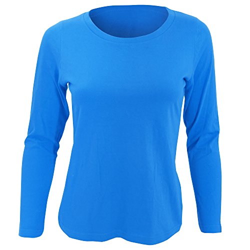 SOLS - Camiseta de Manga Larga Modelo Majestic para Mujer (Extra Grande (XL)) (Azul Agua)