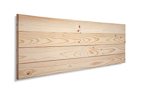 SUENOSZZZ-ESPECIALISTAS DEL DESCANSO Cabecero de Cama de Madera TREVINCA Color Crudo para Pared. Cabecero de Tablas Horizontales. Estilo Vintage, para Camas de 90 y 105