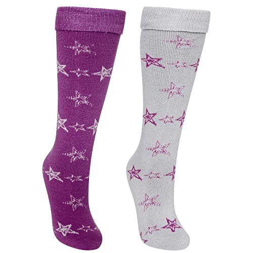 Trespass - Calcetines para Esquiar Modelo Luv Mujer Señora - Invierno/Nieve/Frio (36-43 EUR) (Morado/Gris)