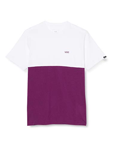 Vans Colorblock tee Camiseta, Morado (Dark Purple/White Ypj), X-Small para Hombre