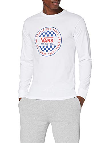 Vans OG Checker LS Camisa Manga Larga, Blanco (White Wht), X-Large para Hombre