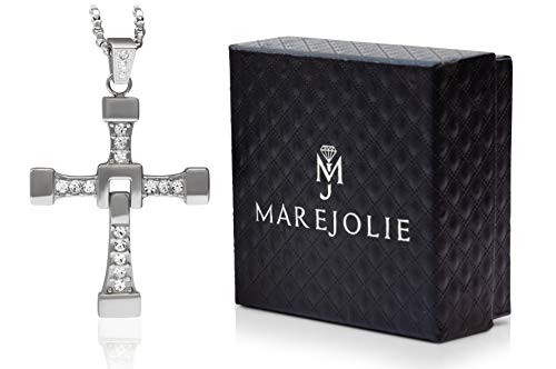 Vin Diesel collar con cruz hecho de acero inoxidable Marejolie©