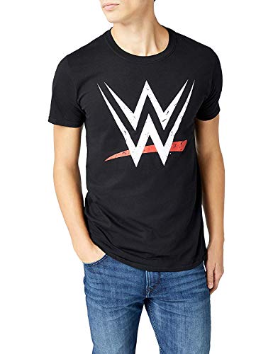 Wwe Wwe - Logo, Camiseta para Hombre, Negro, X-Large