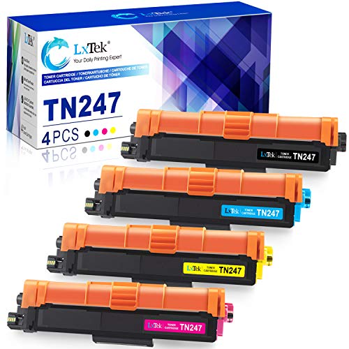 4 LxTek Compatible para TN247 TN-247 TN243 TN-243 Cartuchos de tóner para Brother HL-L3230CDW HL-L3210CW MFC-L3710CW MFC-L3750CDW MFC-L3770CDW MFC-L3730CDN DCP-L3510CDW DCP-L3550CDW HL-L3270CDW
